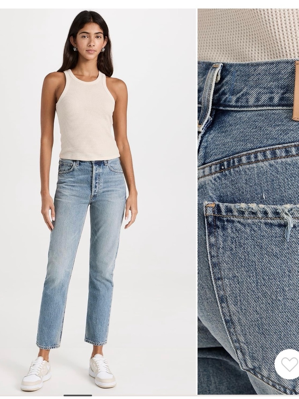 Citizens Of Humanity Straight Leg Jeans in Light Blue Wash